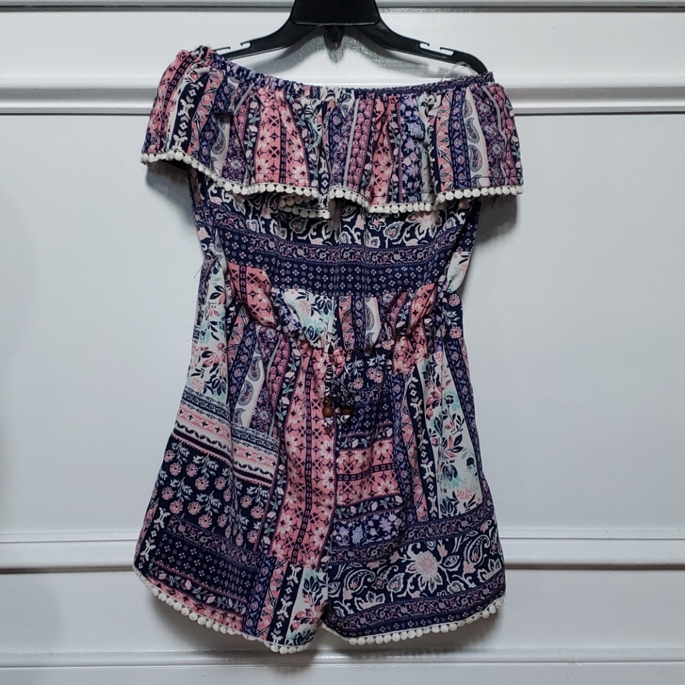 💟Strapless Off The Shoulder Romper Junior XS